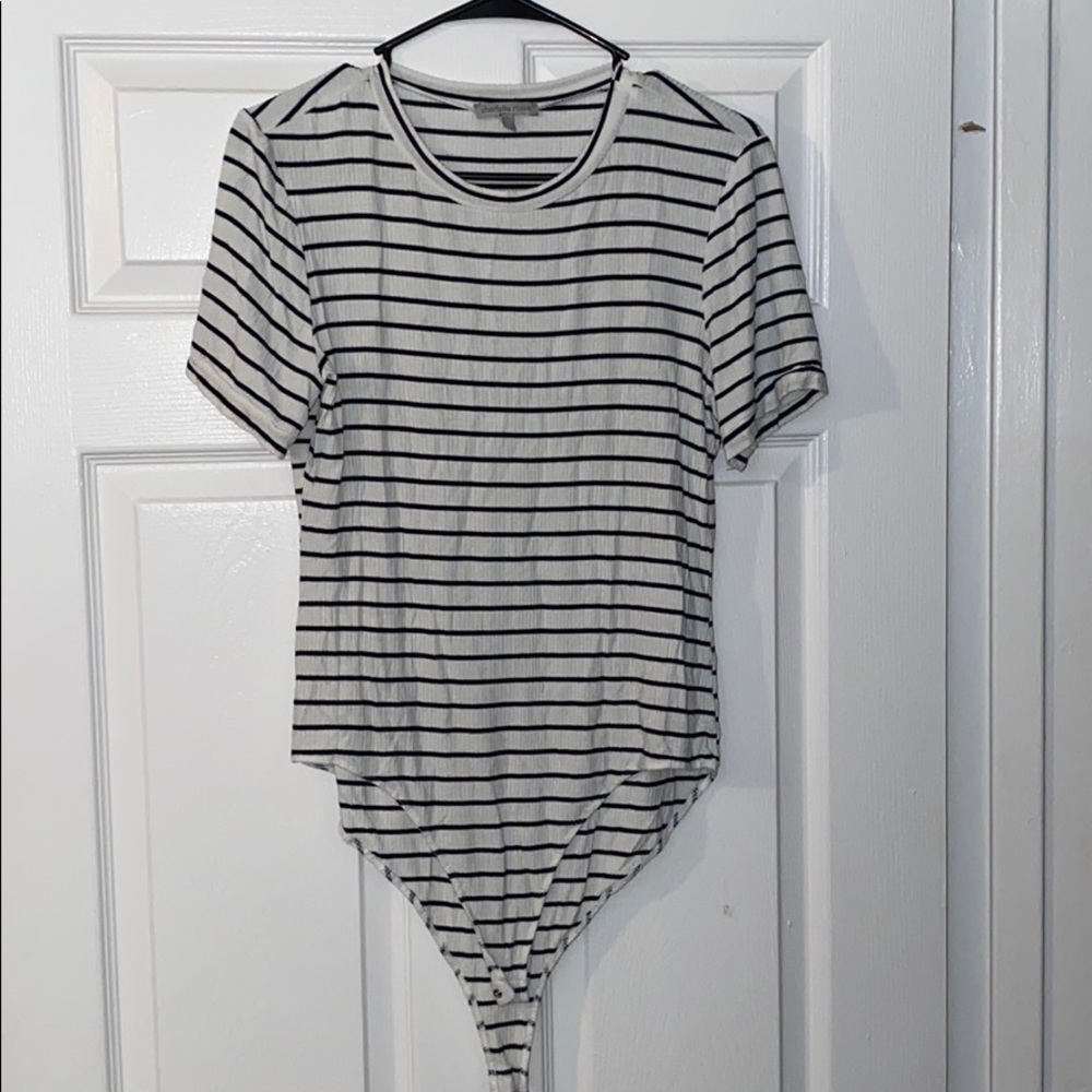 Striped bodysuit